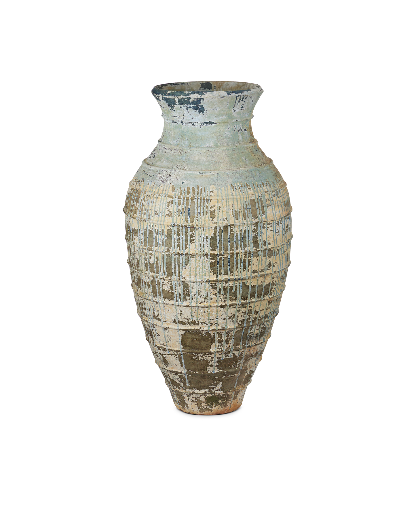 Lipari Extra Large Antique Blue Drip Urn | Currey & Co - 2200-0061