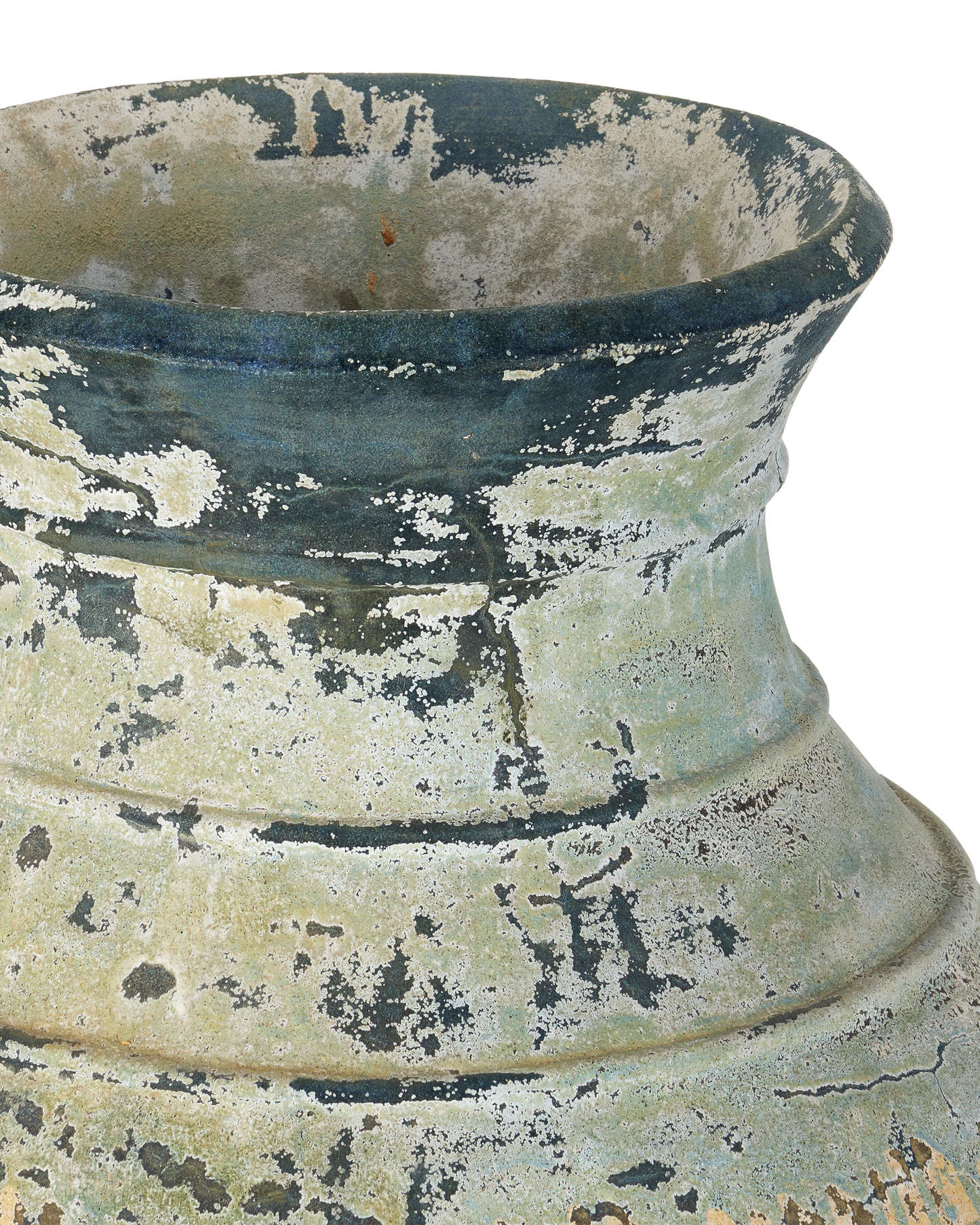 Lipari Extra Large Antique Blue Drip Urn | Currey & Co - 2200-0061