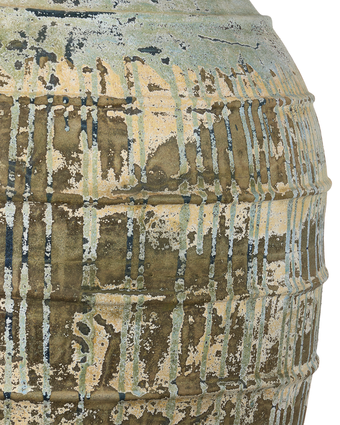Lipari Extra Large Antique Blue Drip Urn | Currey & Co - 2200-0061