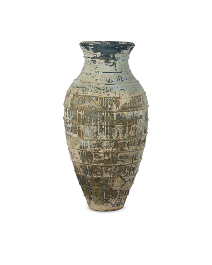 Lipari Extra Large Antique Blue Drip Urn | Currey & Co - 2200-0061