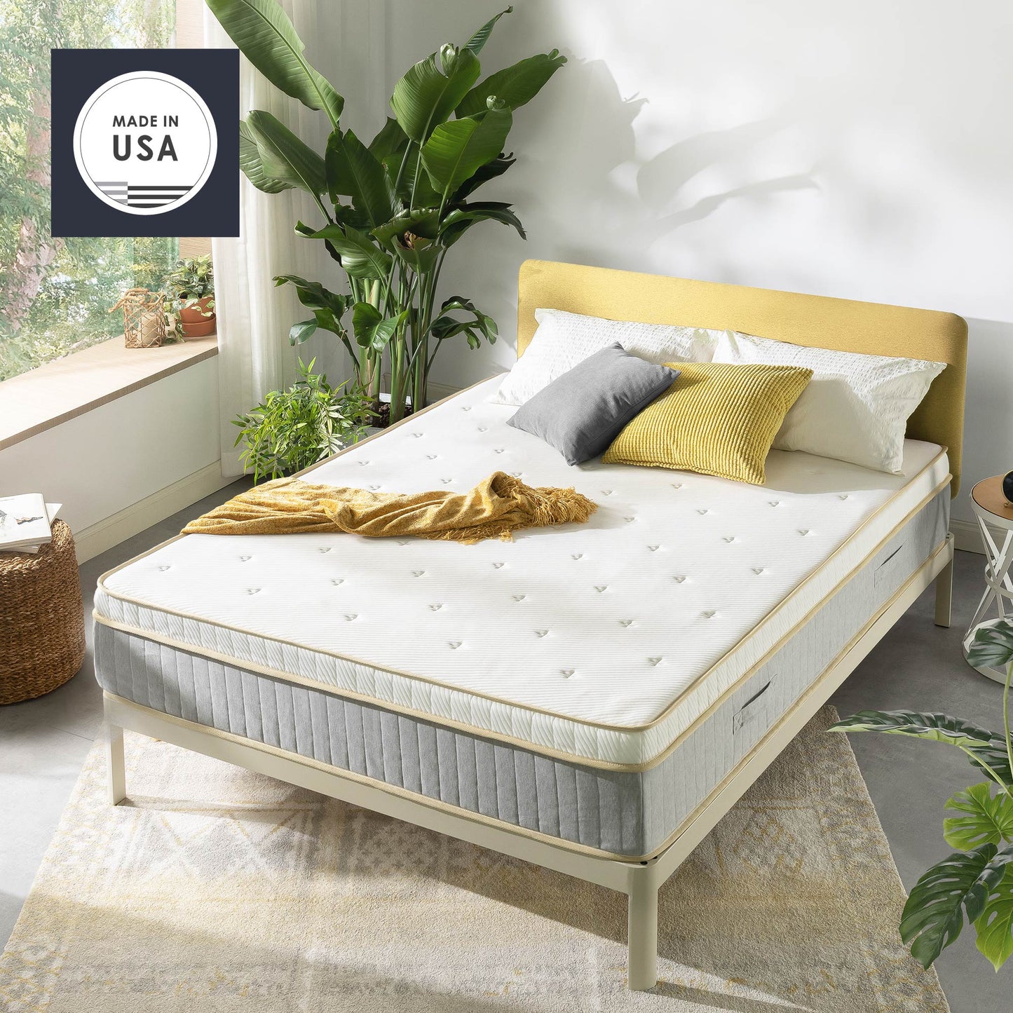 LAGOM Green Tea Cloud Top Hybrid Mattress, Made in USA : 10